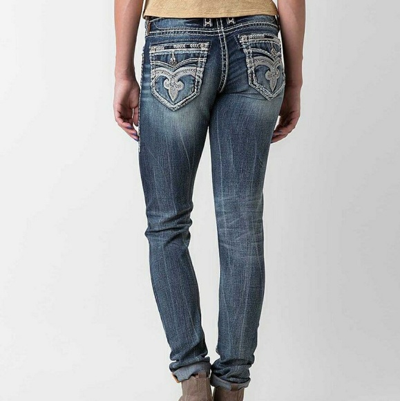 Rock Revival Pilkin Mid-Rise Skinny Stretch Sz 25 - Picture 4 of 8